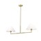 Z-Lite Leila Chandelier, 2-Light, 12 In.W x 42 In.L x 9.5 In.H, Luxe Gold/White Linen 744-42L-LG - alternate 3